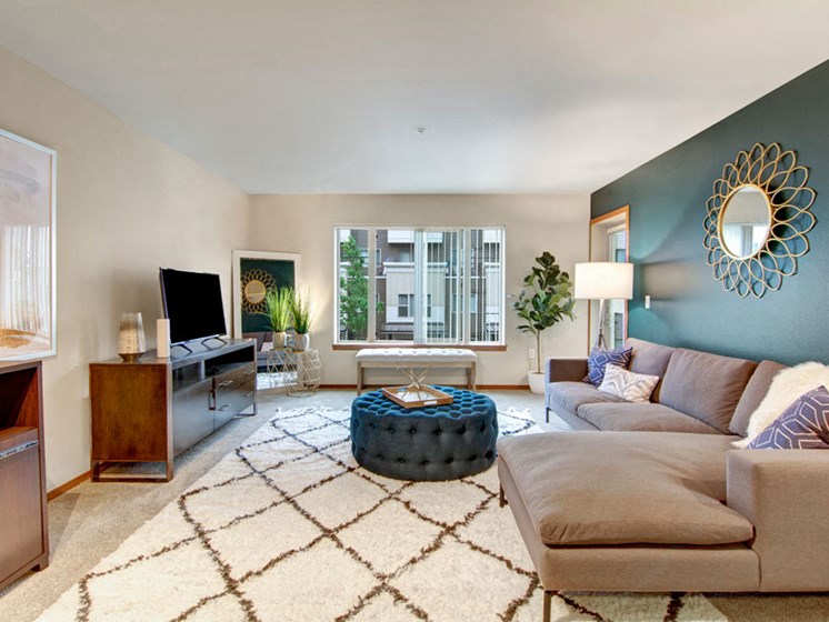 Living Room | Apartments in Shoreline WA | Echo Lake